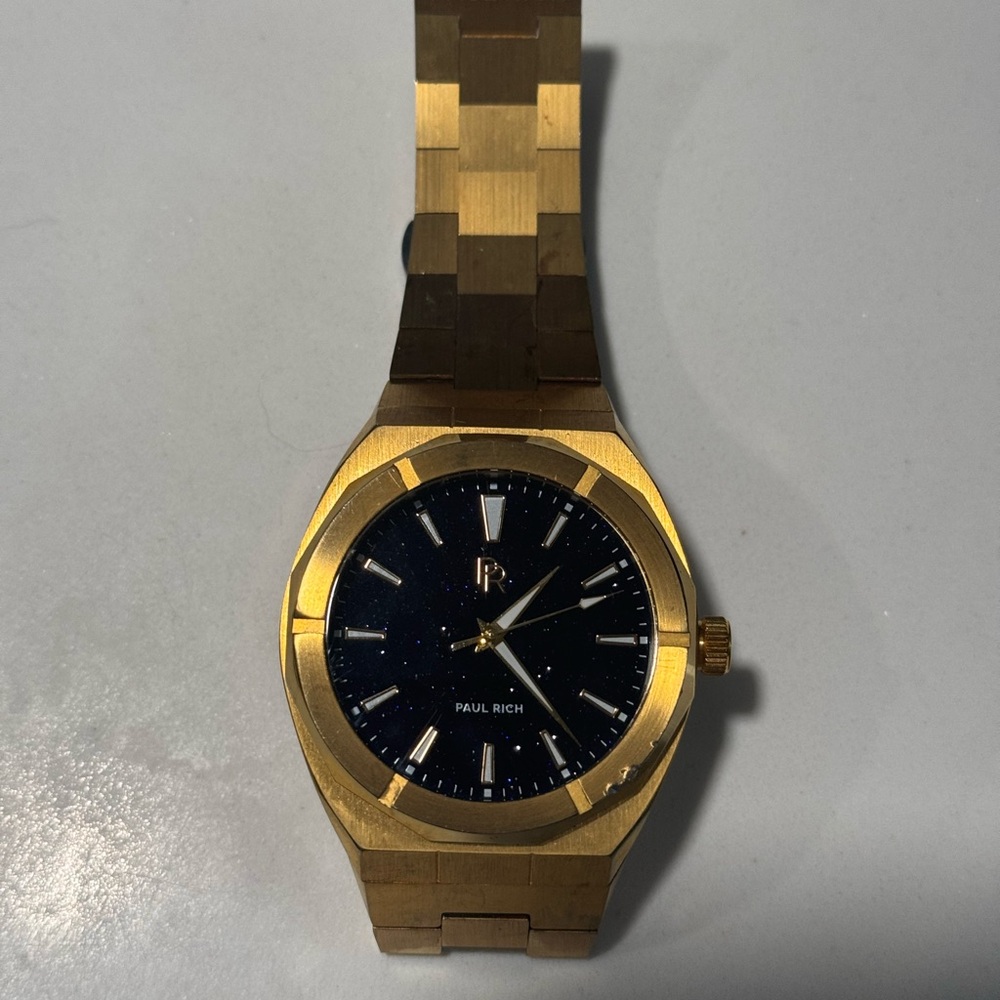 Paul Rich Gold and Stardust Blue Face Watch
